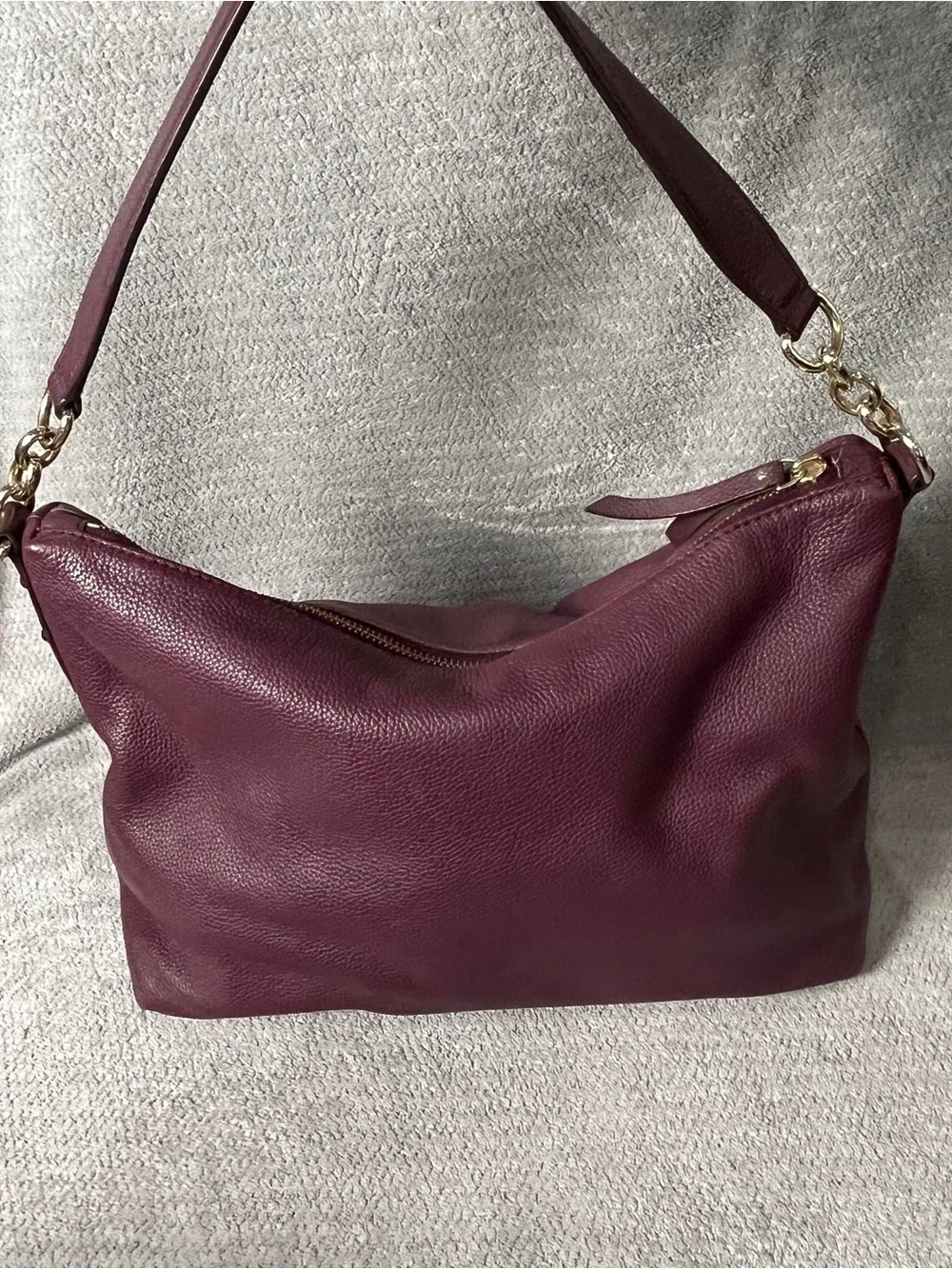 kate spade Deep Plum larchmont Riley satchel Leather Shoulder Bag